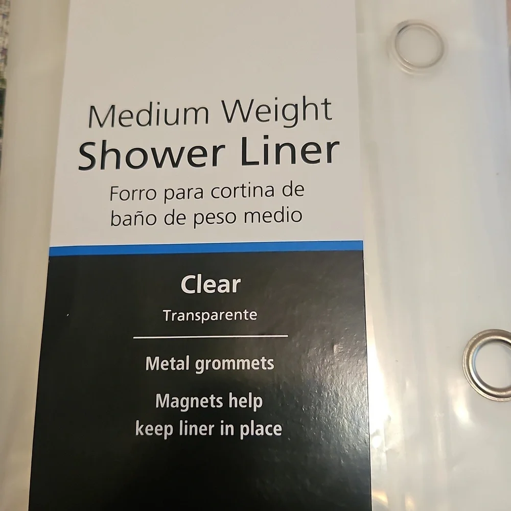Mainstays Medium Weight Shower Liner Clear NWT 70×71
